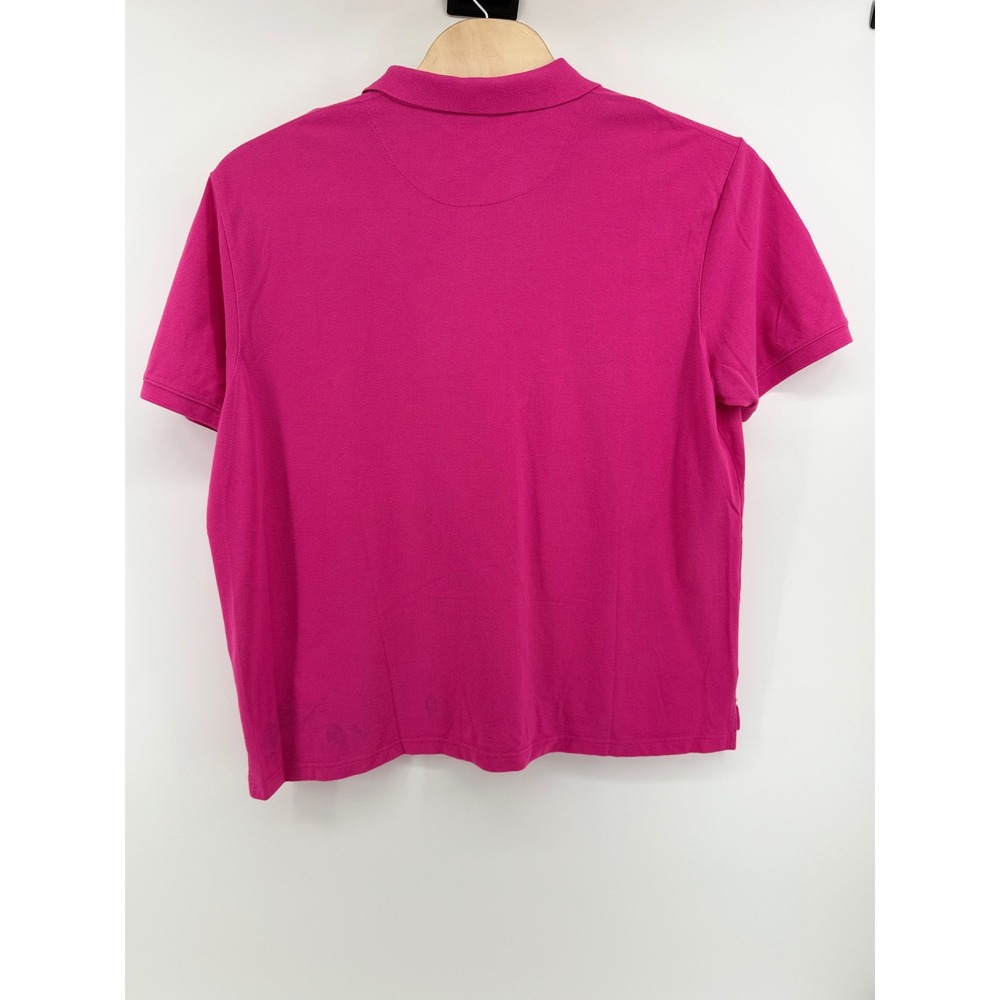 Disney Parks Mickey Mouse Polo XXL Cotton Pink Embroidered Pique Mens‎ Shirt - Picture 6 of 8